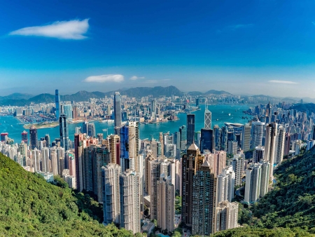 Pic Victoria, panorama sur les hauteurs de Hong Kong  
